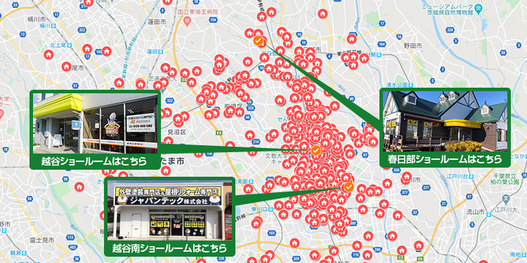 埼玉県越谷市エリア地図