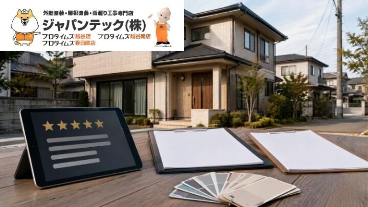越谷市・春日部市で外壁塗装会社を比較中の方へ|ジャパンテックの口コミと確認ポイント