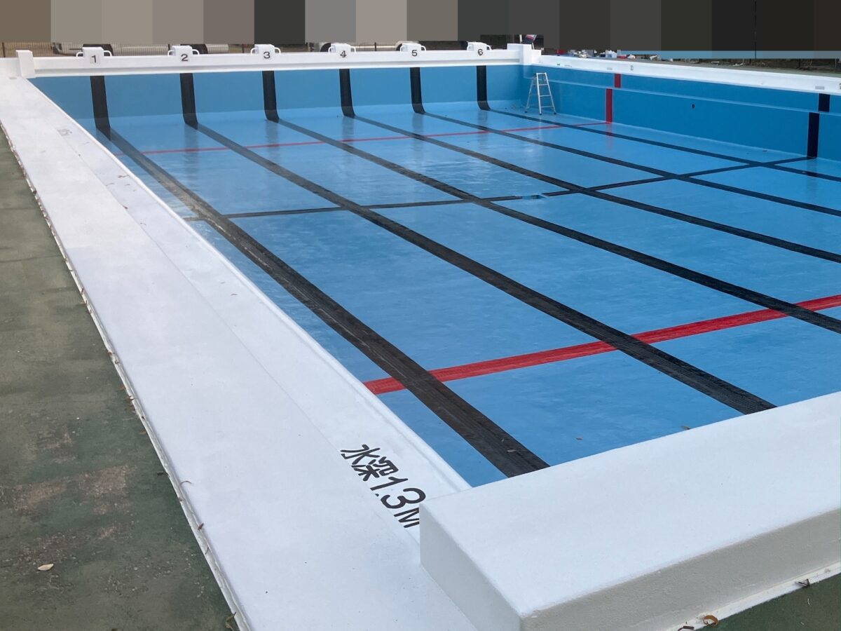 港区　国立大学 ＴＫ大学｜プール塗装改修工事