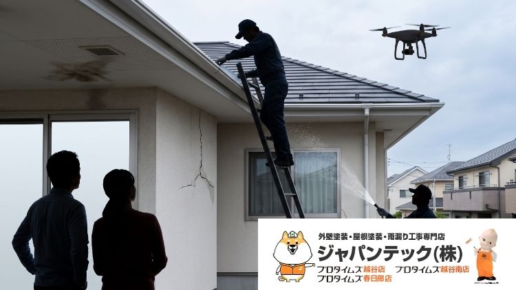 越谷市の雨漏り修理費用はいくら?原因調査から応急処置・本修理まで解説