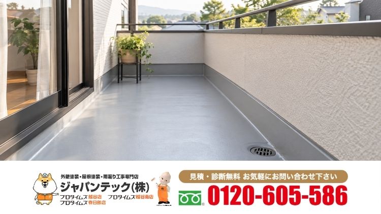 ベランダ防水の補修範囲はジャパンテックへご相談ください