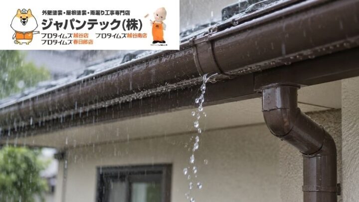 雨樋から水漏れする原因は?継ぎ目・詰まり・勾配不良の修理方法と費用
